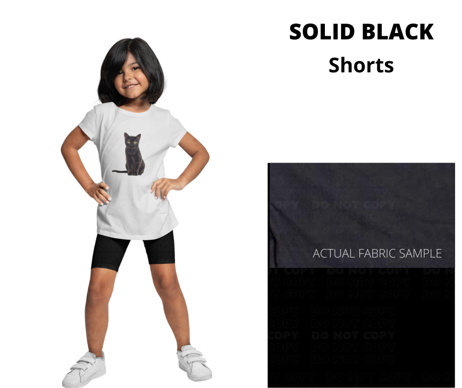Solid Black Jamaica Shorts w/ Pockets
